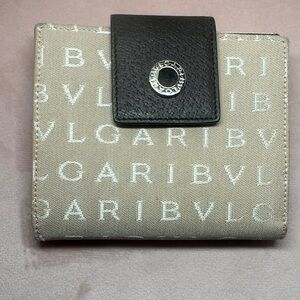 Bvlgari Beige and Brown Wallet